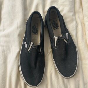Vans Classic Black Canvas Slip-Ons